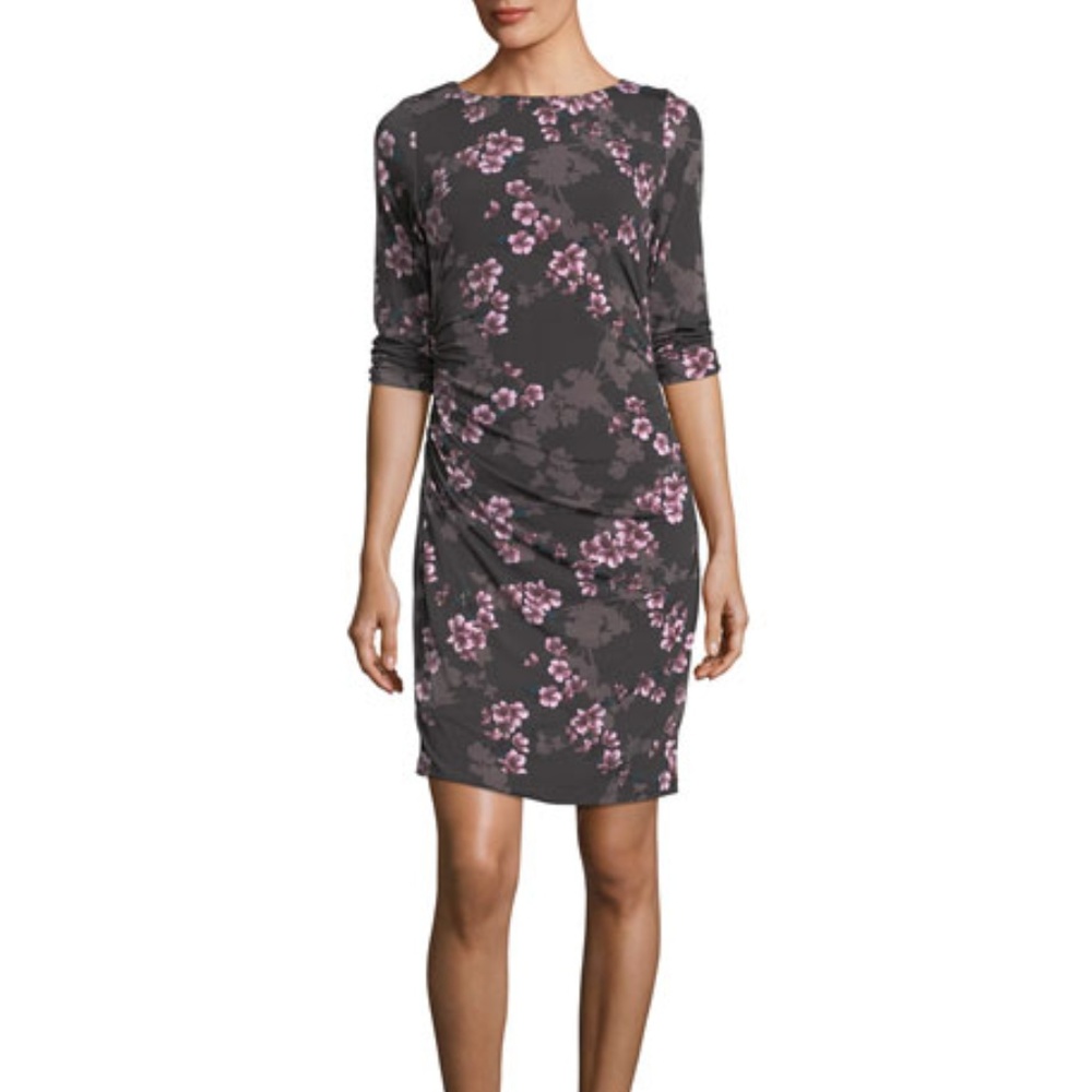 NWT Chetta B 3/4-Sleeve Jersey Dress, 14